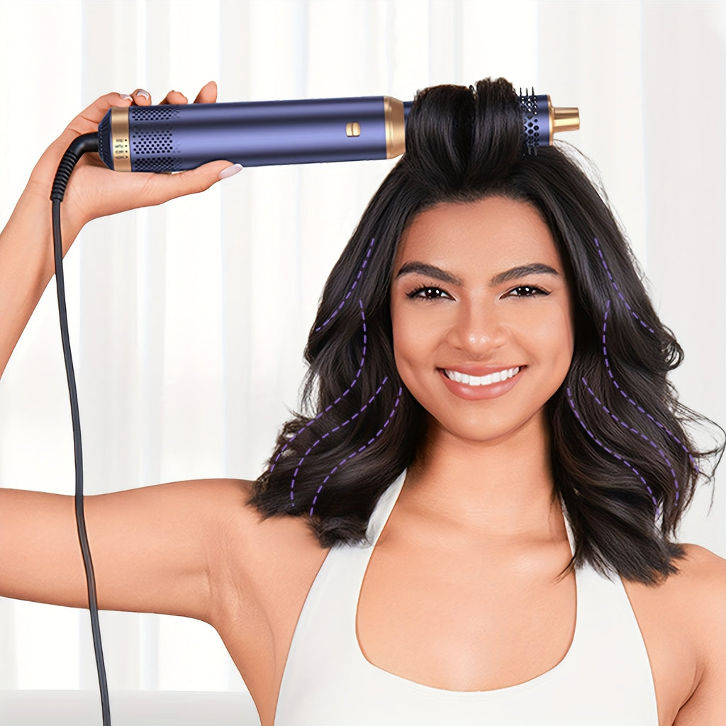 Hairstyler 5-in-1 Air Styler Hot Brush Curling Iron Thermal Brush Hair Straightener for Long/Short Hair - Cordless, USB-Powered, 220V, Automatic Power-Off, No Battery Needed, Hair Brushes