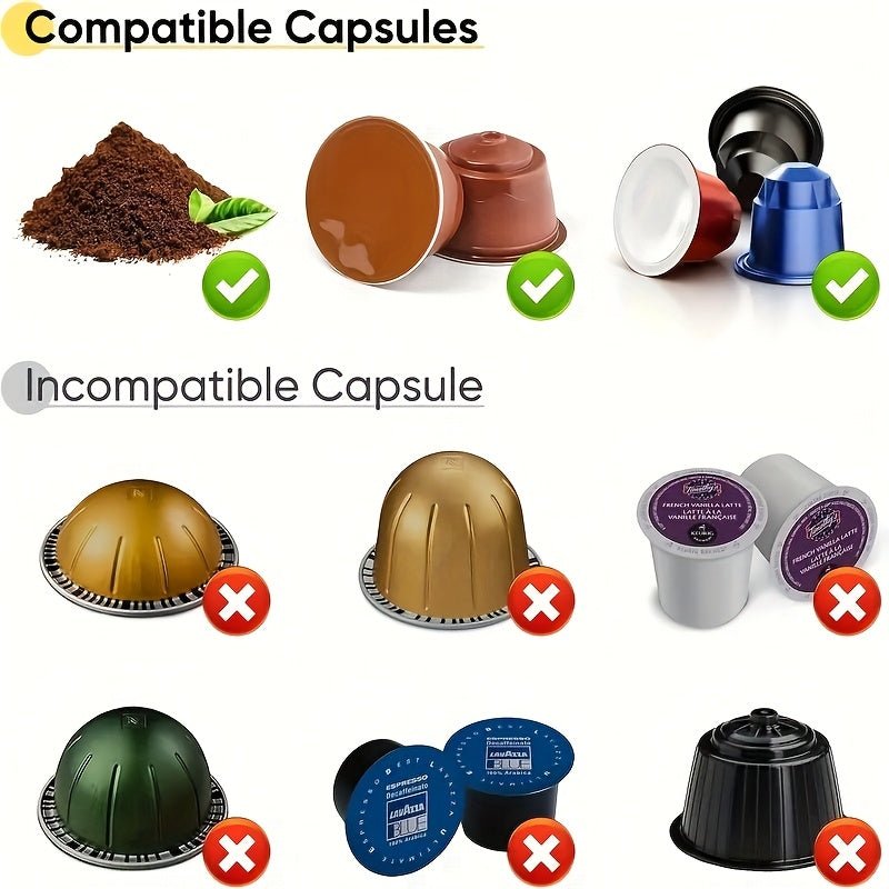 Portable Cordless 3-in-1 Coffee Machine Compatible for Capsule & Ground Coffee, Cold Brew & Heated Coffee Maker with 150ml Cup, Compact Electric Coffee Station for, Travel, Camping, Holiday Gift