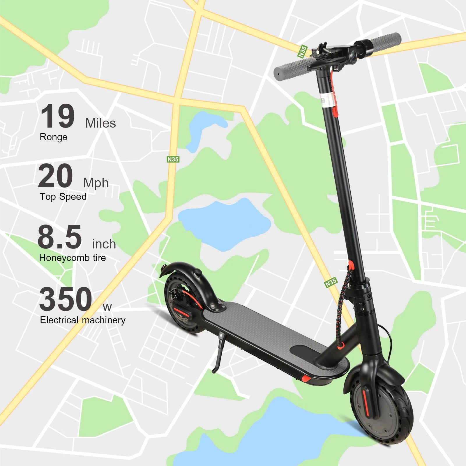Cross-Border Electric Scooter Two-Wheel Mini Electric Scooter for Adults - Portable for Men and Women Foldable Electric Scooters