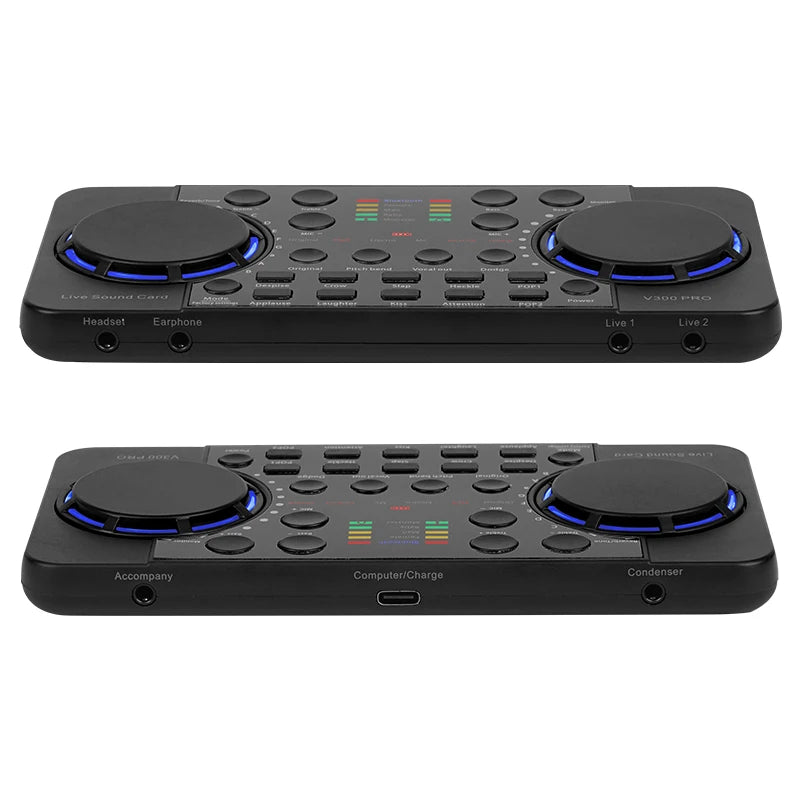 Xtuga V300 Pro PCI Sound Card Board Noise Reduction Voice Changer for Live Streaming Podcasting Singing Cell Phones Computers