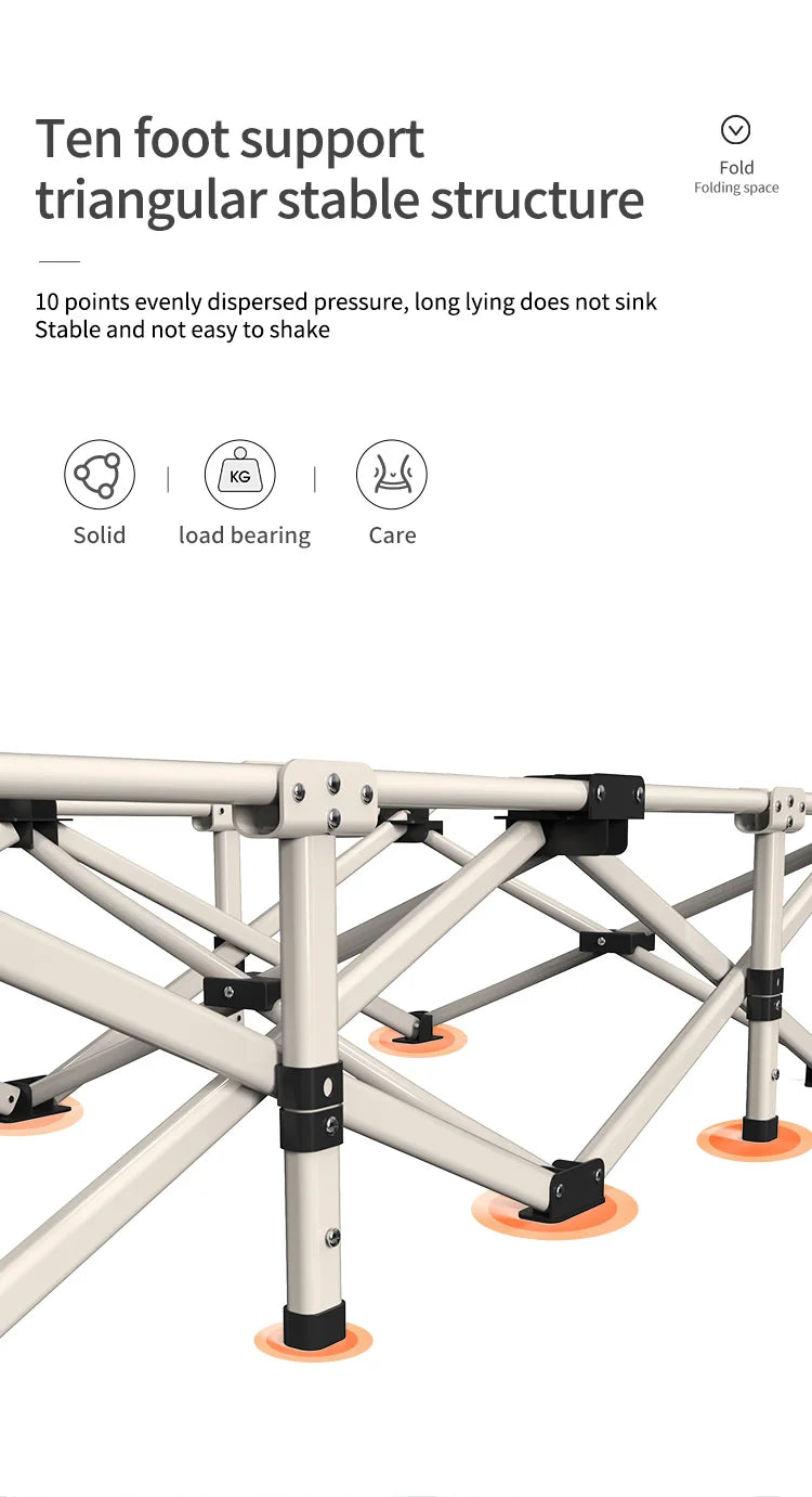 Folding camping cot with storage bag for adults Portable lightweight sleeping bed for outdoor traveling hiking easy to set up