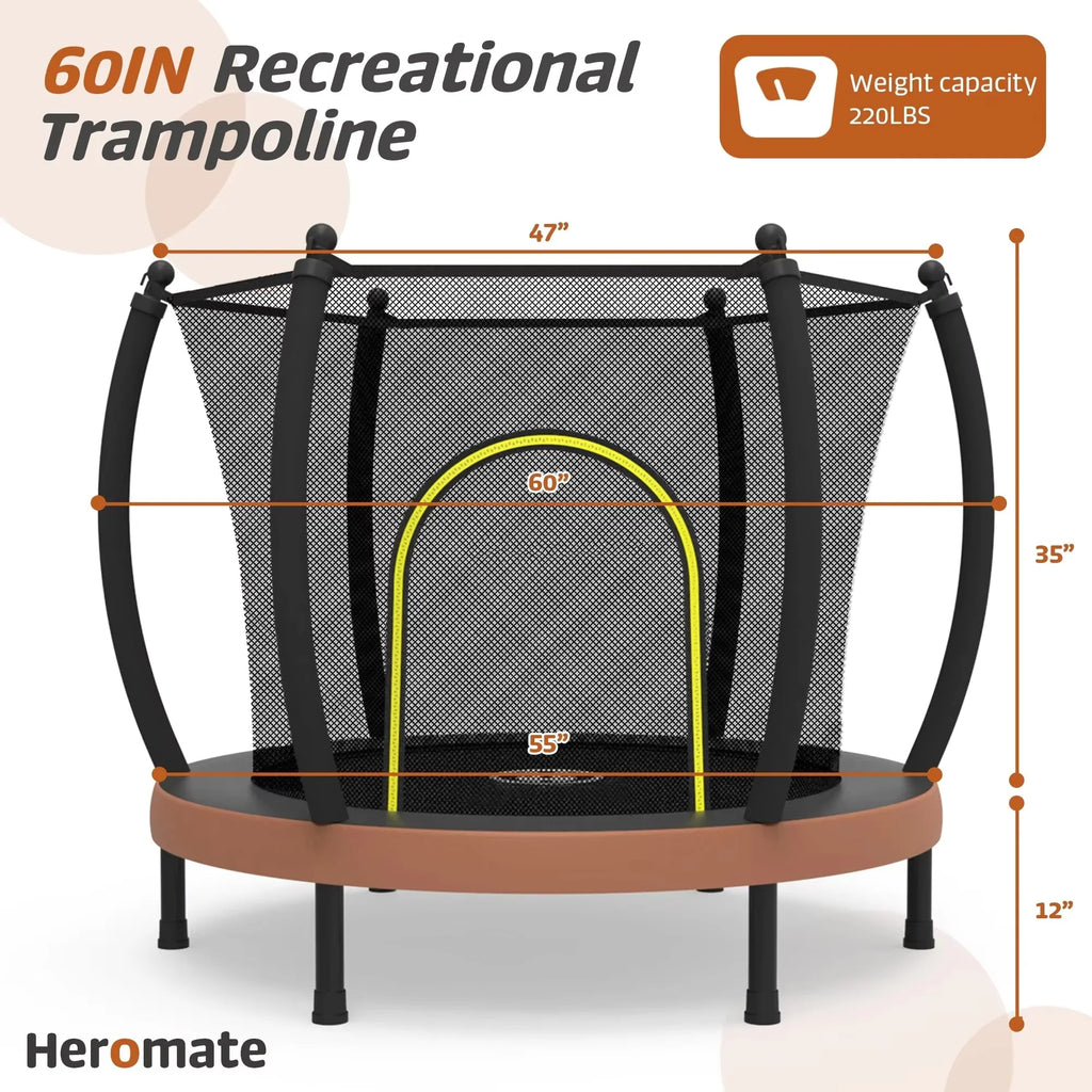 Zoshine Best Price Good Quality Mini Kid Trampoline Premium Safety Protection for Kids Happy Jumping Together