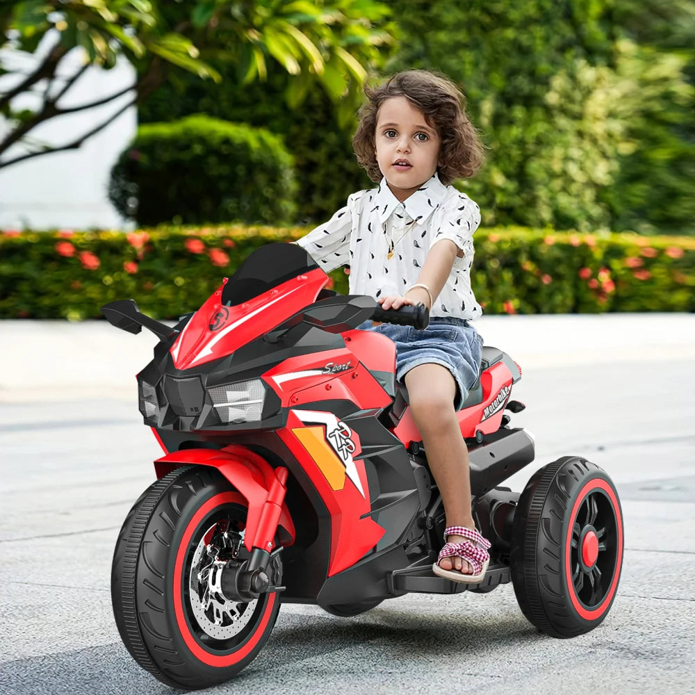 12V Kids Ride on Electric Scooter, Electric Kids Scooter, Battery Powered Scooter for 3-4 Years Old, Red