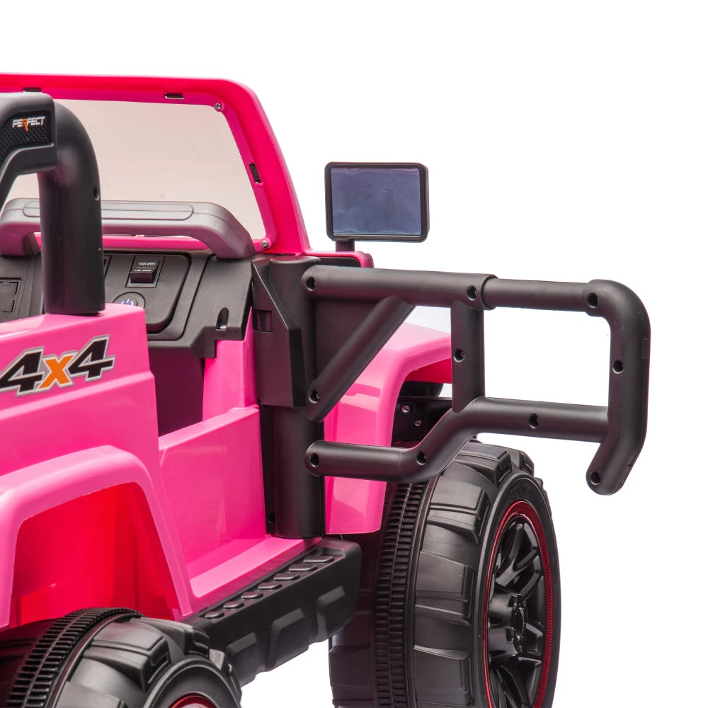 Kids Electric Scooter Parents Control,Seat Width 20in,2WD,Rear Suspension,Trunk Storage,Portable Pull Rod,Searchlight,Bluetooth