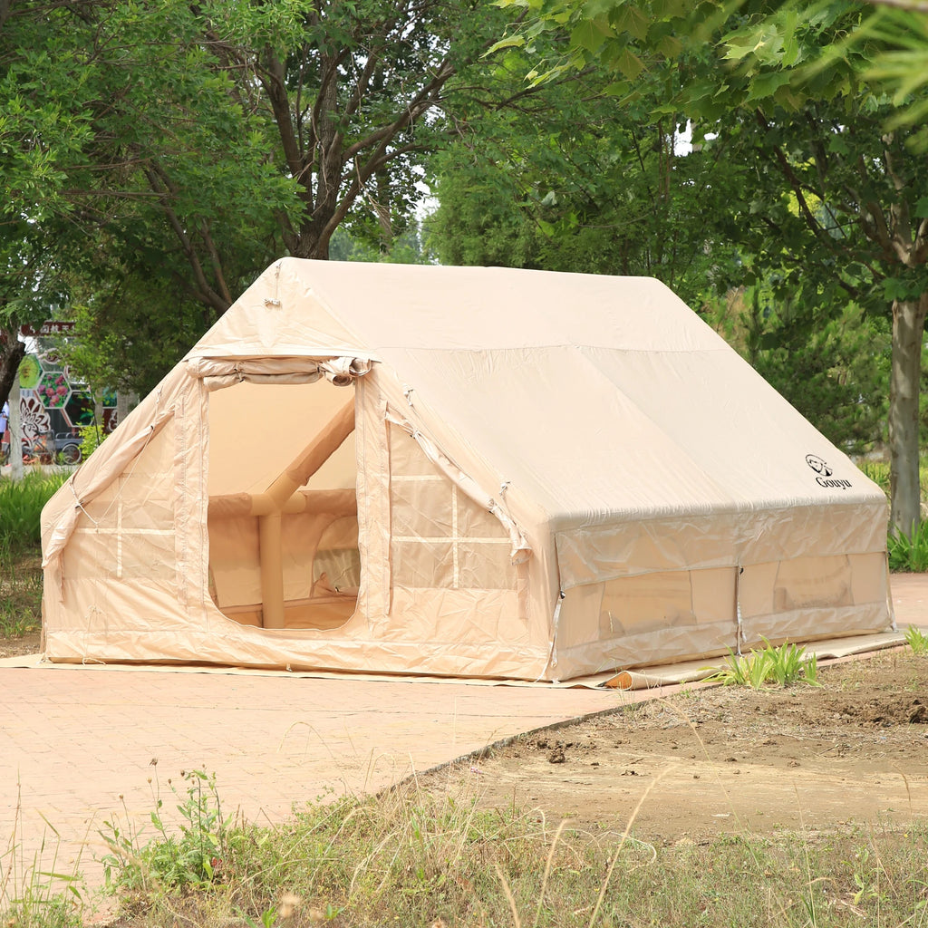 Inflatable Tent Outdoor Camping 6-8 Person Thickened Sun protection Rain Camping Overnight Field Equipment Full Windproof