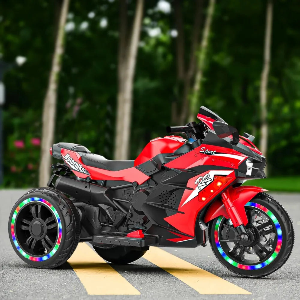 12V Kids Ride on Electric Scooter, Electric Kids Scooter, Battery Powered Scooter for 3-4 Years Old, Red