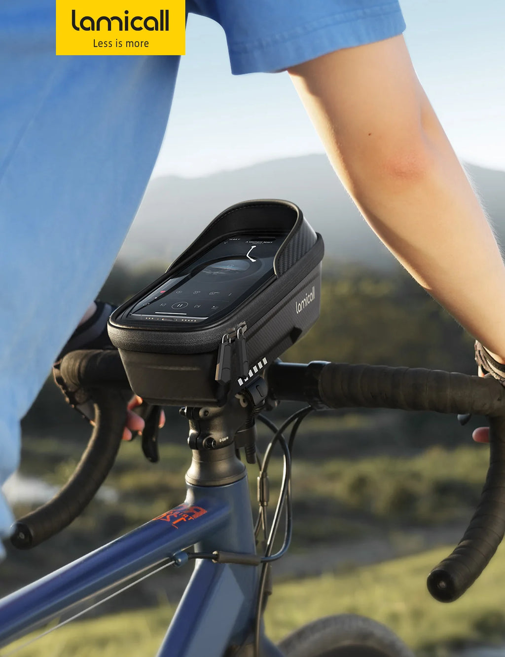 Lamicall BCCB02 Quick Installation Waterproof Bike Frame Bag 1.3L for 4.7"-7" Phones with Touch Control