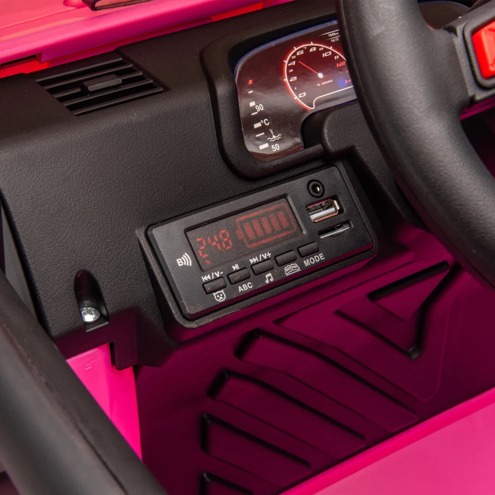 Kids Electric Scooter Parents Control,Seat Width 20in,2WD,Rear Suspension,Trunk Storage,Portable Pull Rod,Searchlight,Bluetooth