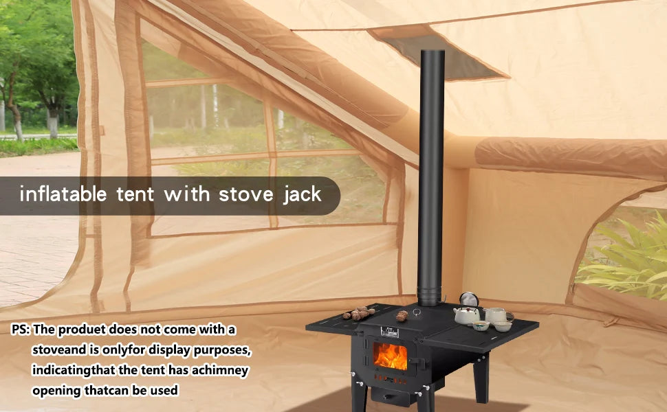 Inflatable Tent Outdoor Camping 6-8 Person Thickened Sun protection Rain Camping Overnight Field Equipment Full Windproof