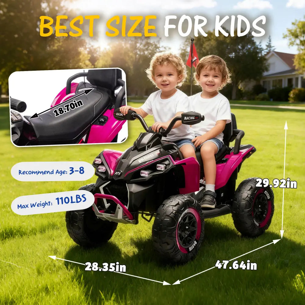 24V Kids Ride On Electric XXXL Scooter W/parents Control,storytelling function,Lights,USB,Power display,speeds of 1.24-3.73MPH.