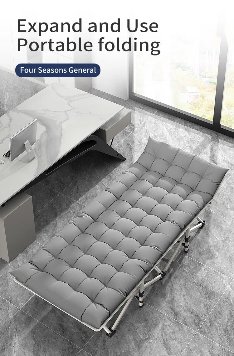 Folding camping cot with storage bag for adults Portable lightweight sleeping bed for outdoor traveling hiking easy to set up