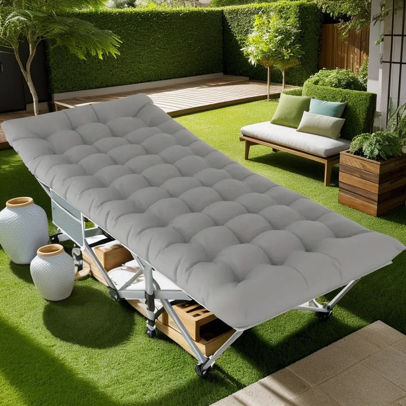 Folding camping cot with storage bag for adults Portable lightweight sleeping bed for outdoor traveling hiking easy to set up