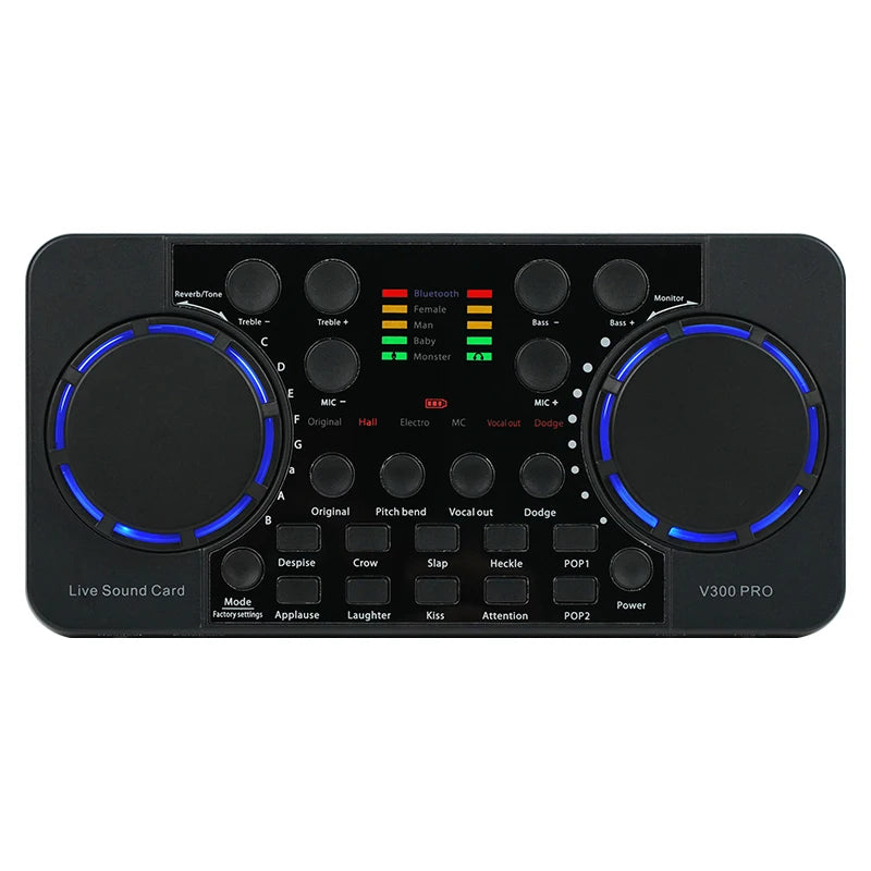 Xtuga V300 Pro PCI Sound Card Board Noise Reduction Voice Changer for Live Streaming Podcasting Singing Cell Phones Computers