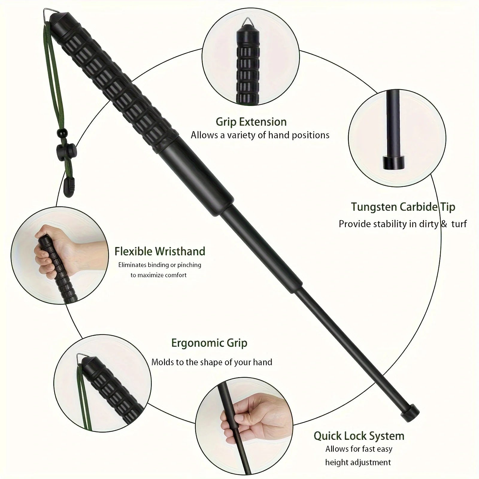 Trekking poles, aluminum alloy foldable ultralight travel hiking poles, retractable sticks, unisex