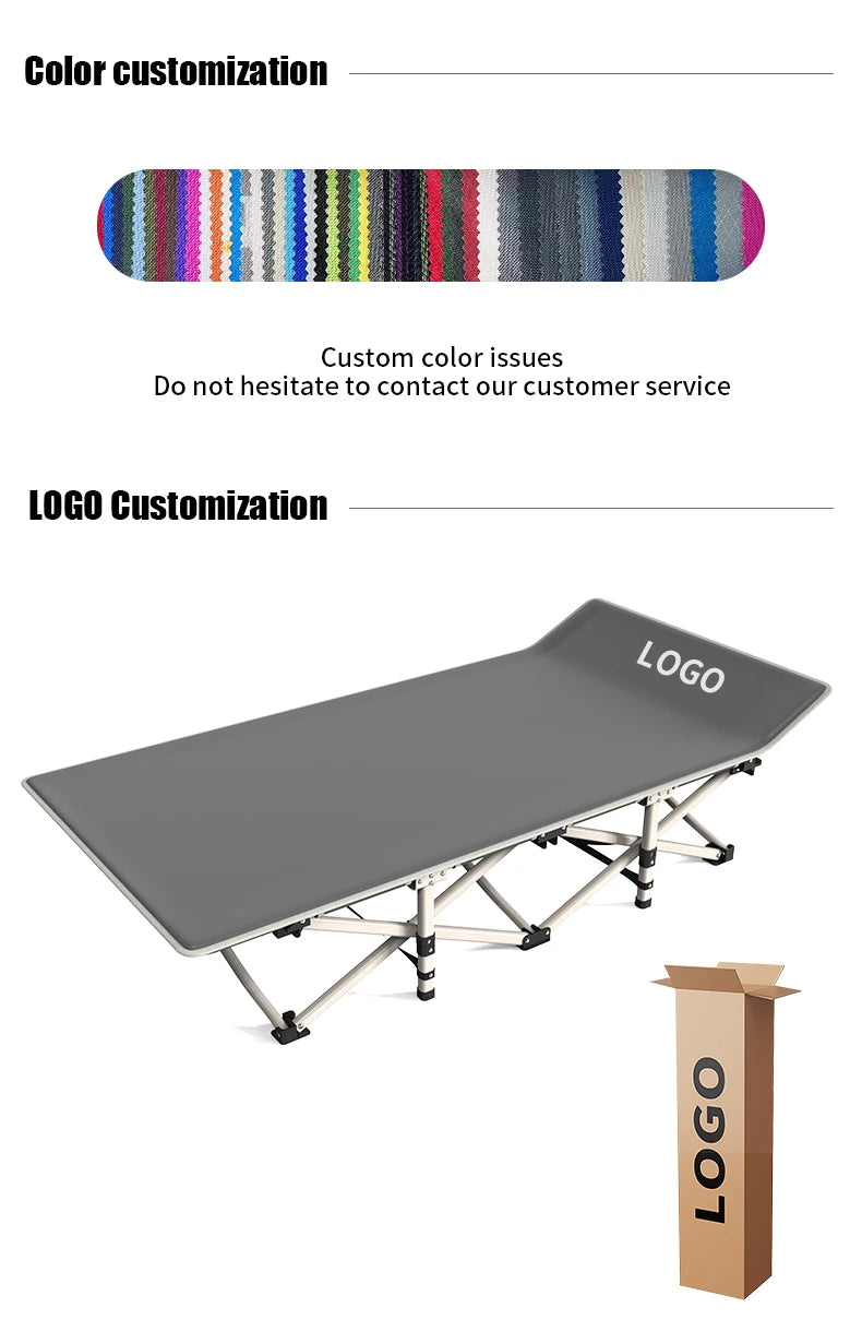 Folding camping cot with storage bag for adults Portable lightweight sleeping bed for outdoor traveling hiking easy to set up