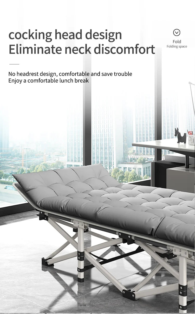 Folding camping cot with storage bag for adults Portable lightweight sleeping bed for outdoor traveling hiking easy to set up