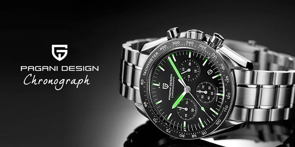 2025 New PAGANI DESIGN Mens Watches Top Brand Luxury Automatic Quartz Chronograph Waterproof Sport Stainless Steel Clock Relogio