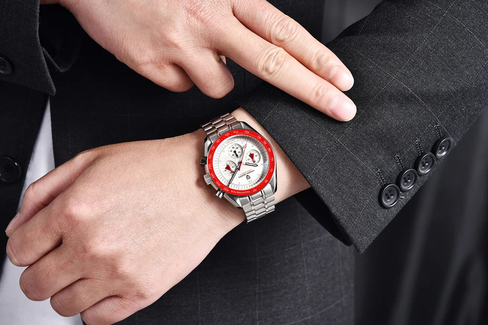 2025 New PAGANI DESIGN Mens Watches Top Brand Luxury Automatic Quartz Chronograph Waterproof Sport Stainless Steel Clock Relogio