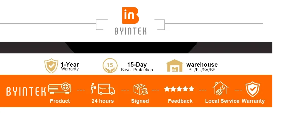 BYINTEK LOVE U4 Smart Mini Home Theater Projector 4K 1080P Video Android WIFI for Smartphone Cinema