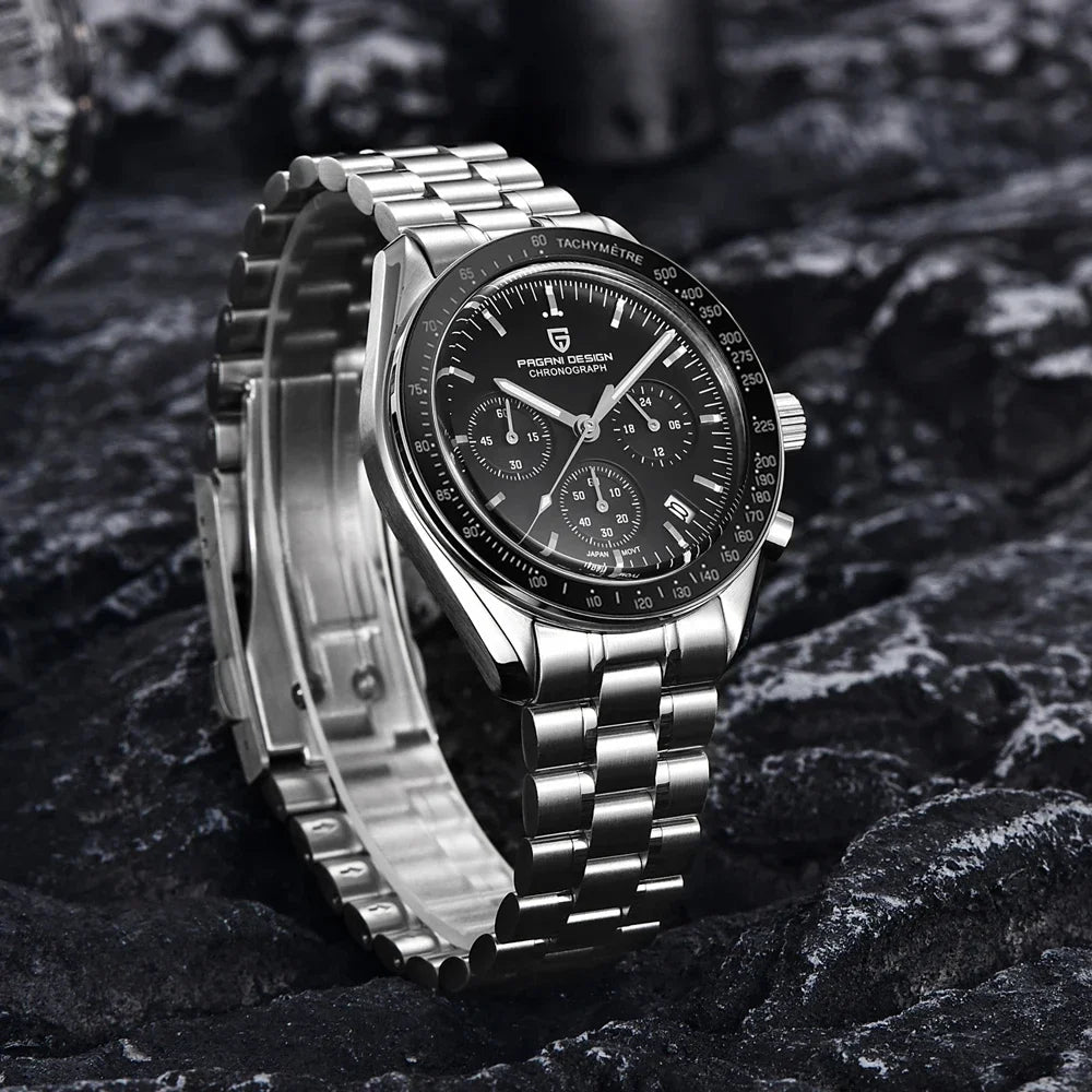 2025 New PAGANI DESIGN Mens Watches Top Brand Luxury Automatic Quartz Chronograph Waterproof Sport Stainless Steel Clock Relogio