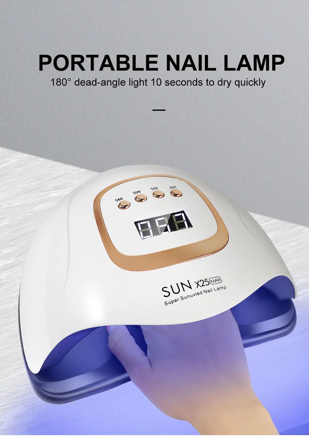 SUN X25MAX 81LED UV Lamp for Nails Drying Quick Curing All Gel Nail Polish Professional Powerful UV Light Dryer Manicure Salon
