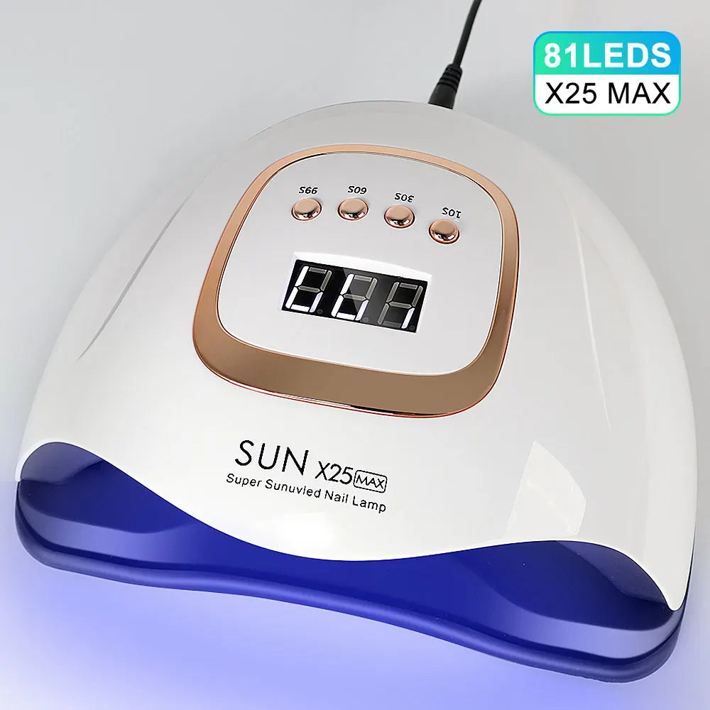 SUN X25MAX 81LED UV Lamp for Nails Drying Quick Curing All Gel Nail Polish Professional Powerful UV Light Dryer Manicure Salon