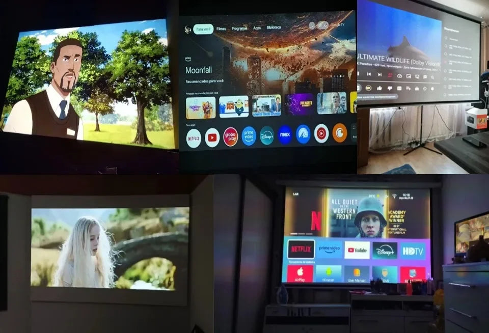 BYINTEK LOVE U4 Smart Mini Home Theater Projector 4K 1080P Video Android WIFI for Smartphone Cinema