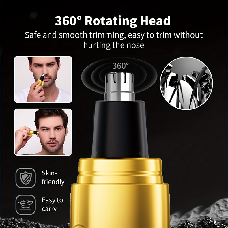 4pcs WEEME Men'S Golden Electric Hair Trimmer Set | Includes Hair Clipper, Shaver, Nose Hair Trimmer, And Fine Trimmer for Home, Car, And Travel Use | USB Charging, Rechargeable Lithium Battery